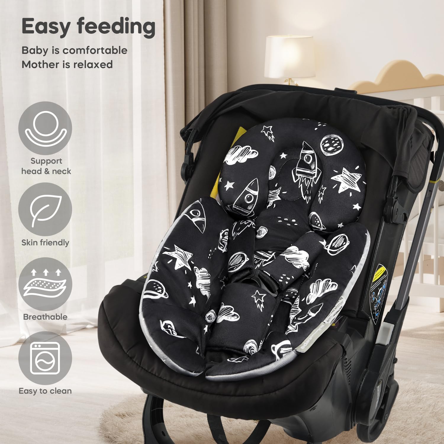 Mamatepe insert is machine washable for easy cleanup.