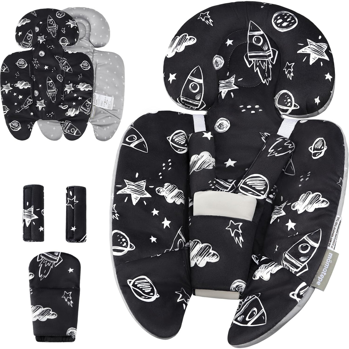 Mamatepe infant insert compatible with MamaRoo and Graco swings for versatile use.