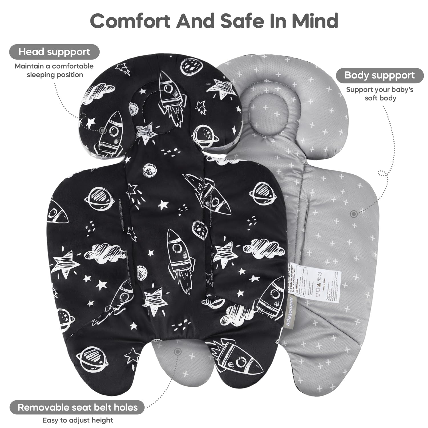 Mamatepe seasonal design with plush and mesh sides for year-round comfort.