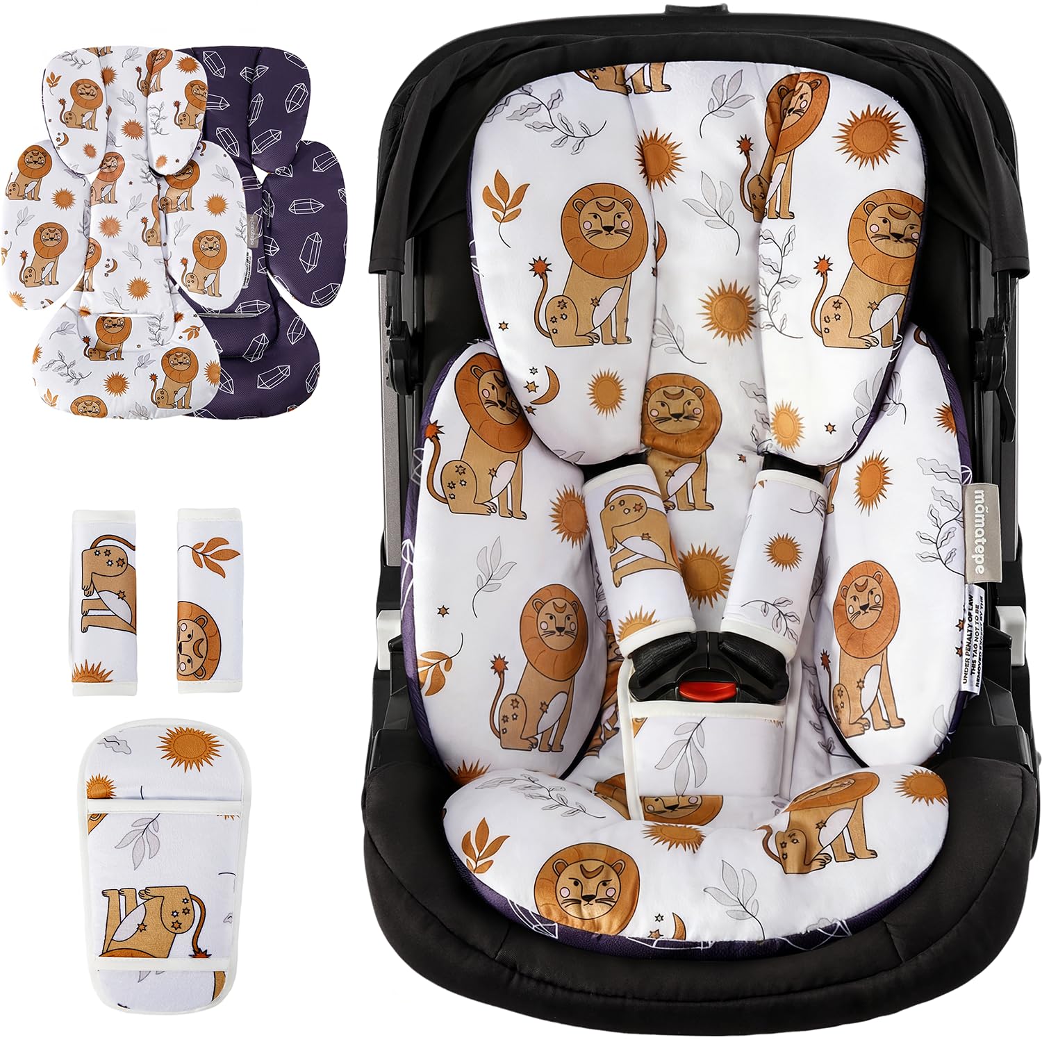 mamatepe infant seat insert provides head and body support for a precise newborn fit