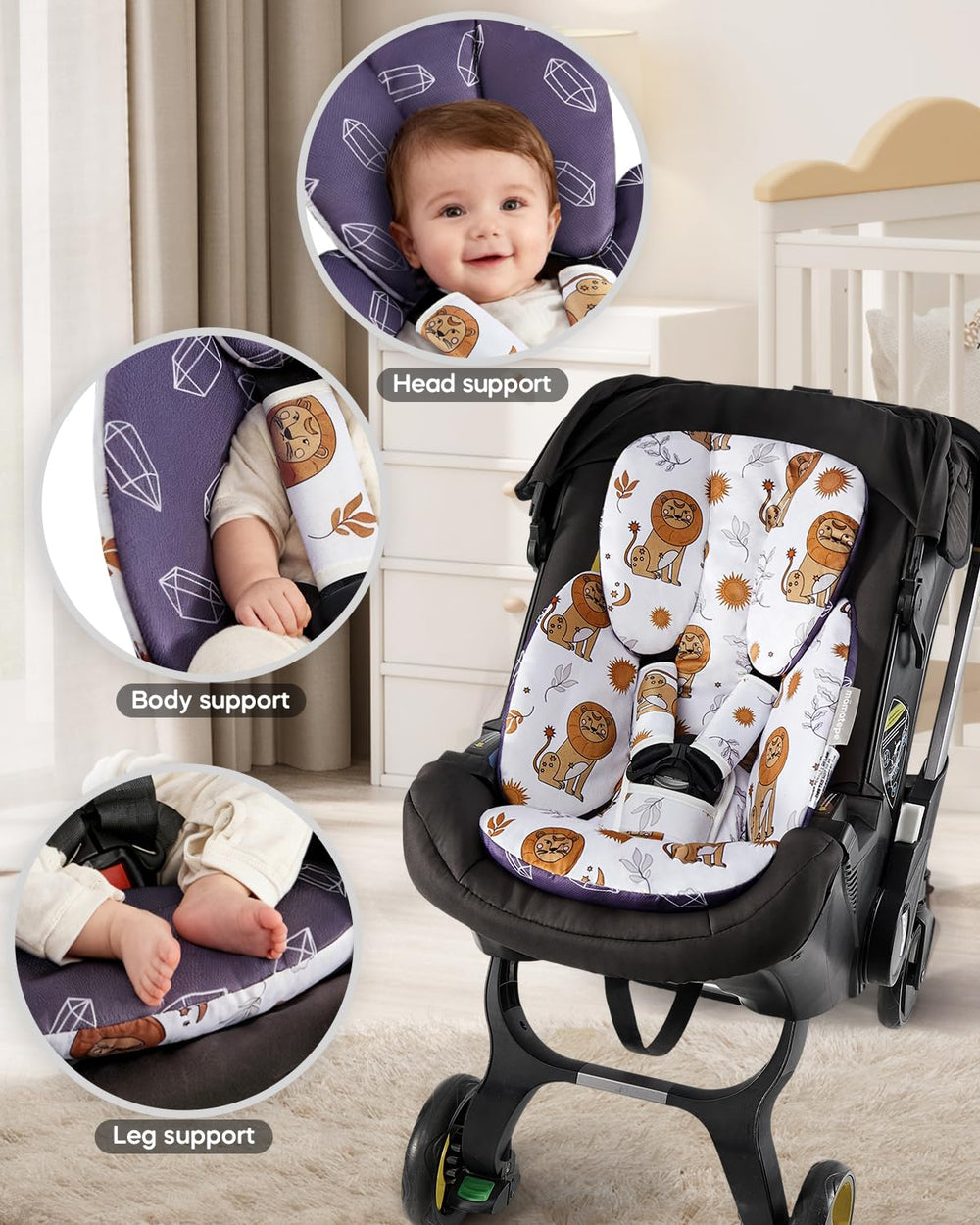 mamatepe newborn insert summer side keeps baby cool and comfortable