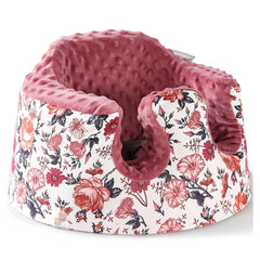 mamatepe seat cover on Bumbo shows soft breathable fabric for baby comfort.