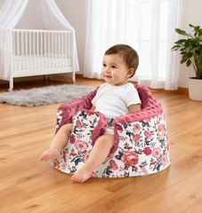 mamatepe seat cover in washable fabric for quick cleanups after meals.