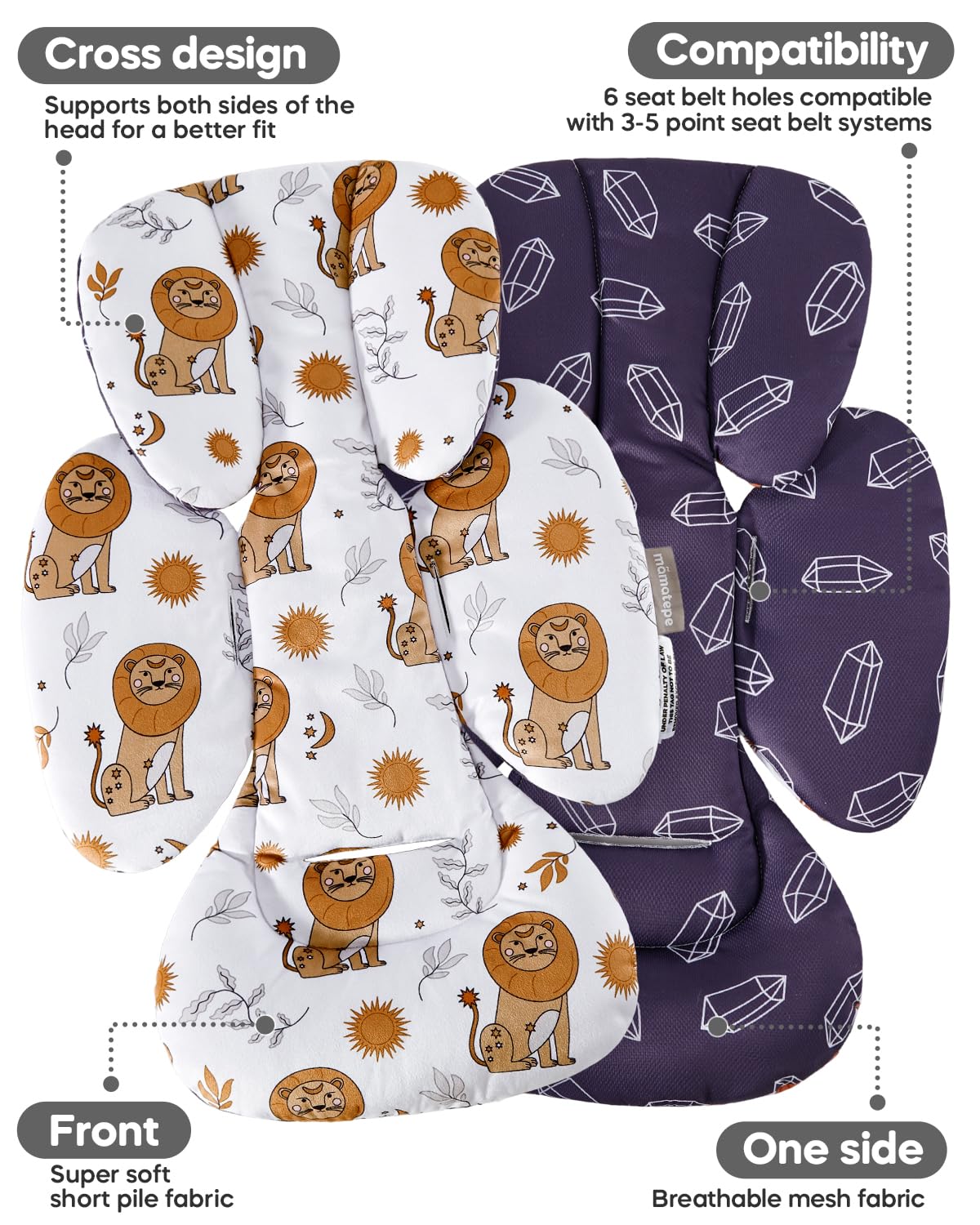 mamatepe versatile insert fits stroller, swing, bouncer, bassinet and more