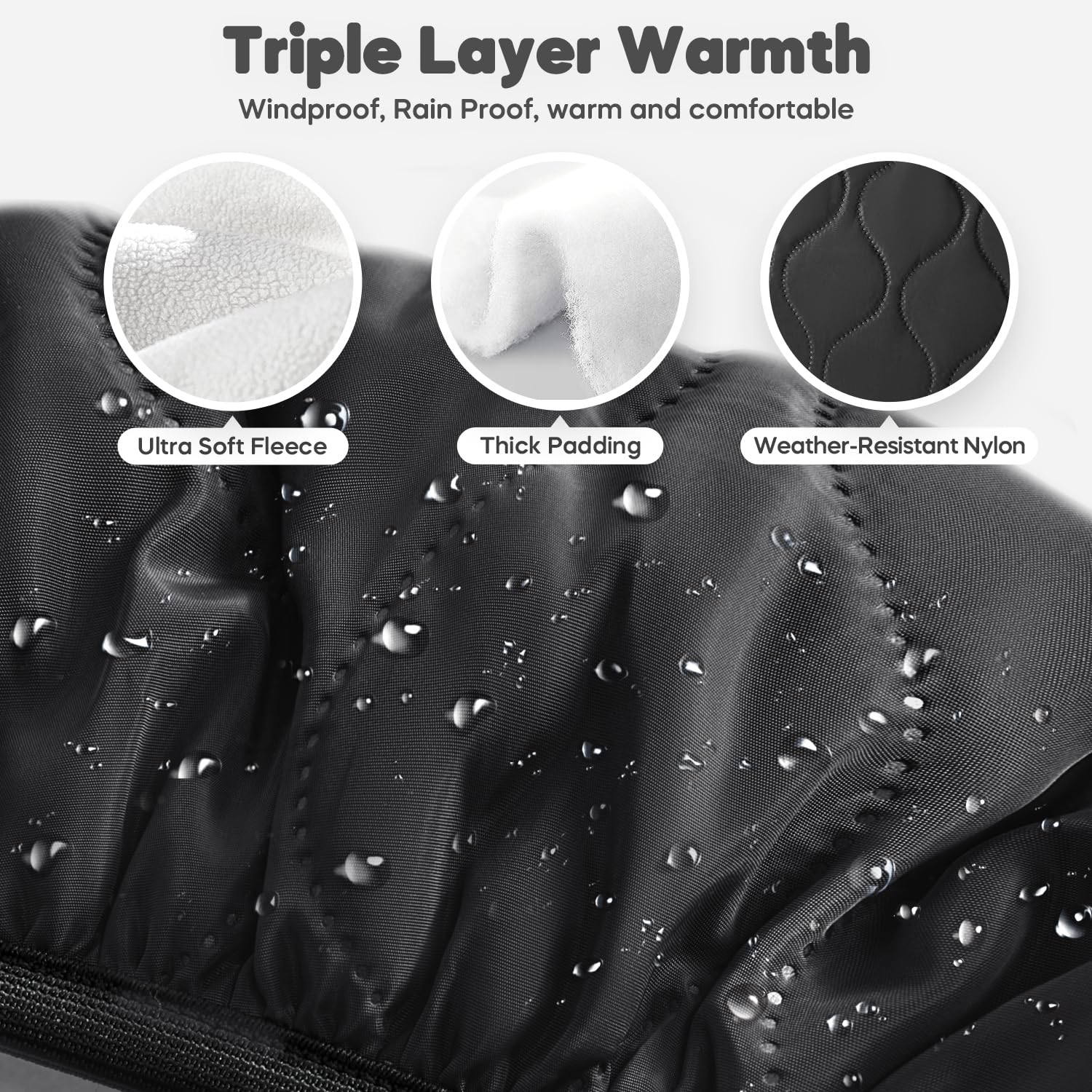 Mamatepe winter baby car seat cover machine washable for simple cleanup.