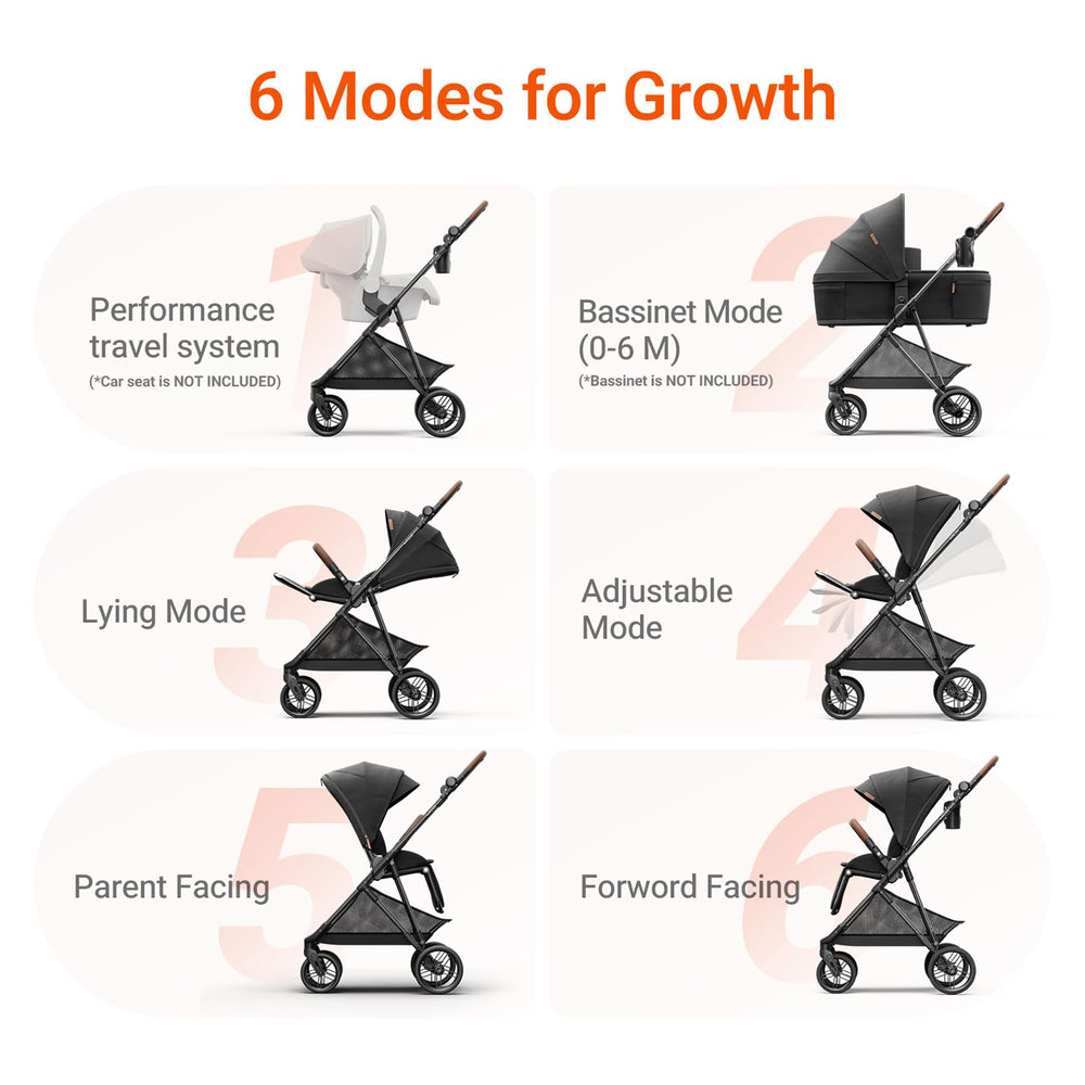 MAMAZING Air Lux one-hand-fold feature shown for quick compact storage.