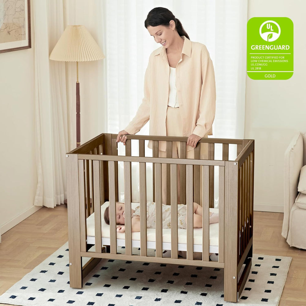 MAMAZING EvoNest 6-in-1 convertible crib showing growing-with-baby versatility