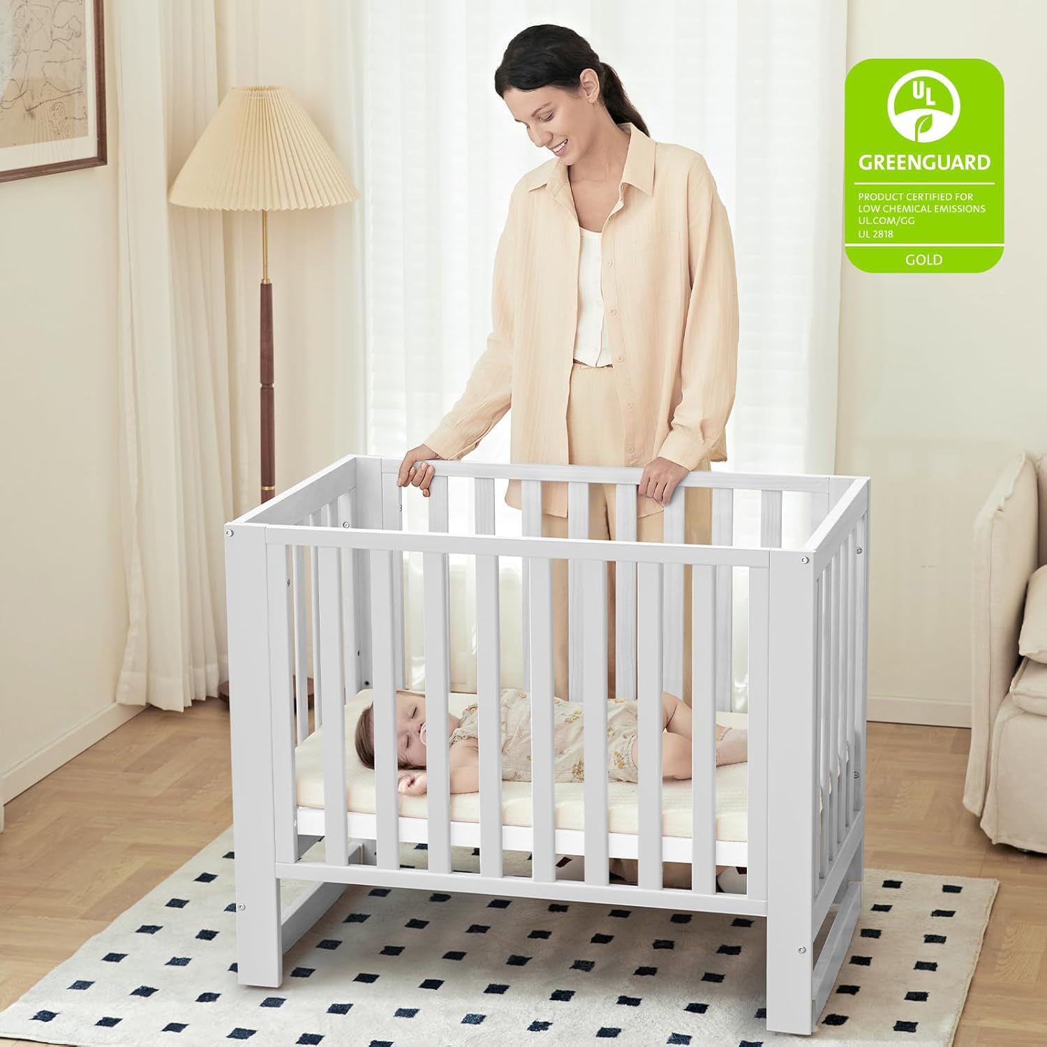 MAMAZING Evonest crib growth stages demonstrates transitions as baby grows