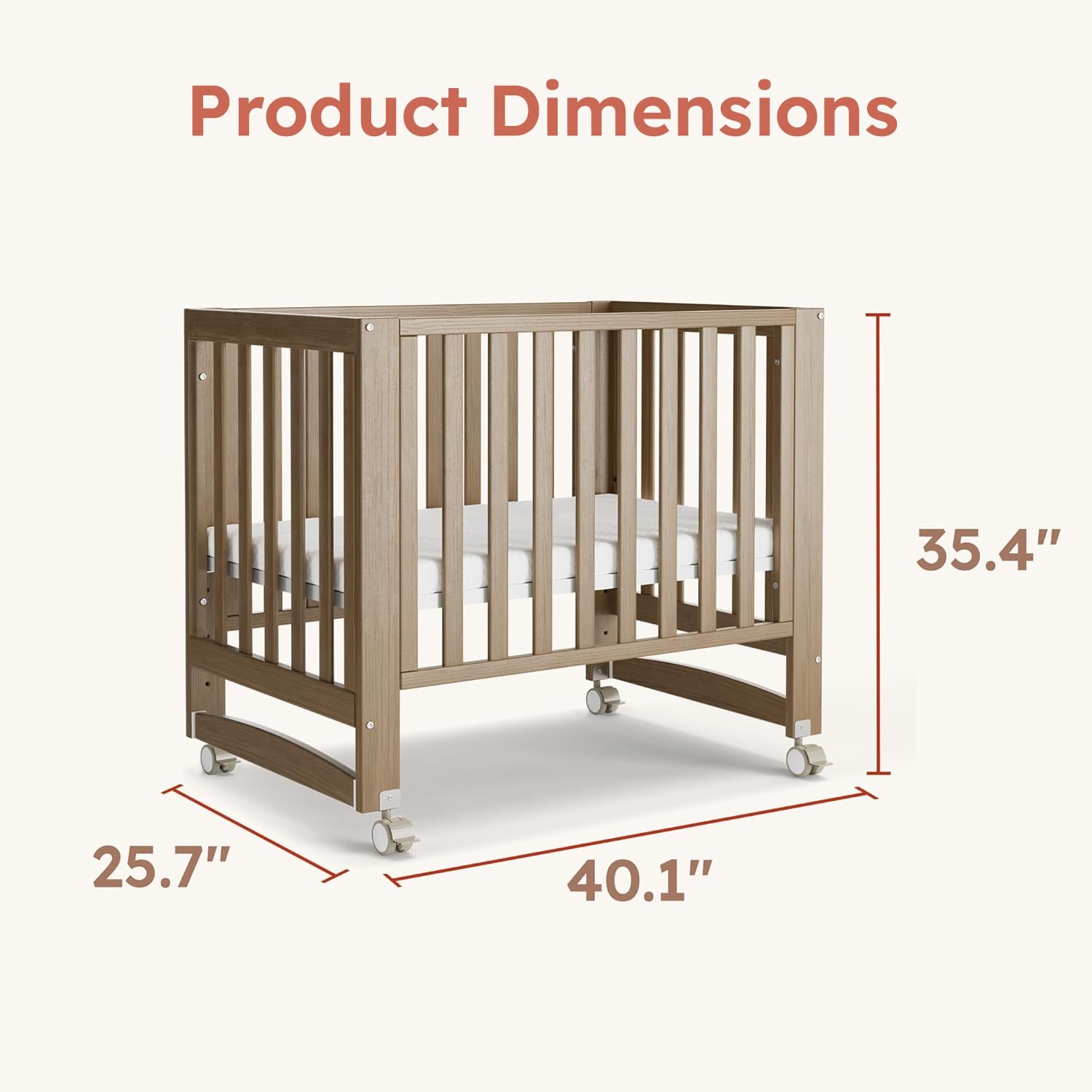 MAMAZING EvoNest crib with compatible Mini 4D Fiber mattress setup