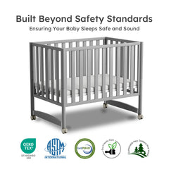 MAMAZING EvoNook crib height adjustment for easy access as baby grows