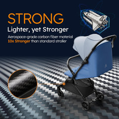 MAMAZING Ultra Air X reclining-seat detail shows 100°-150° range for nap-ready comfort.