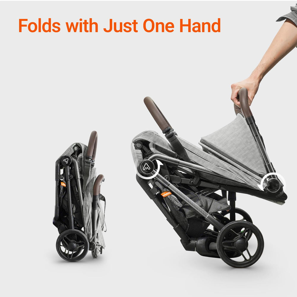 MAMAZING under-seat basket offers accessible storage for diapers, snacks, and toys.
