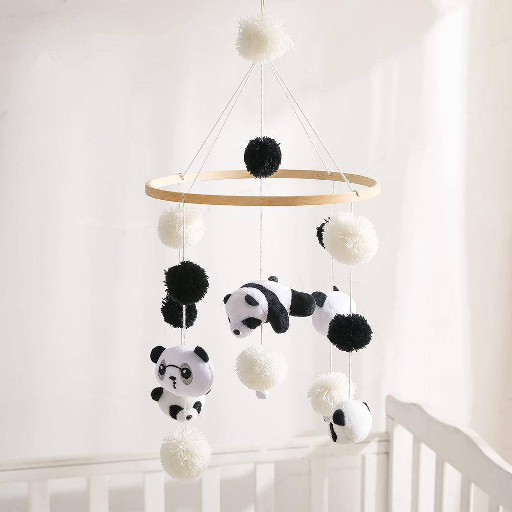 Mamimami Home Hanging crib mobile cord demonstrates easy, adjustable setup