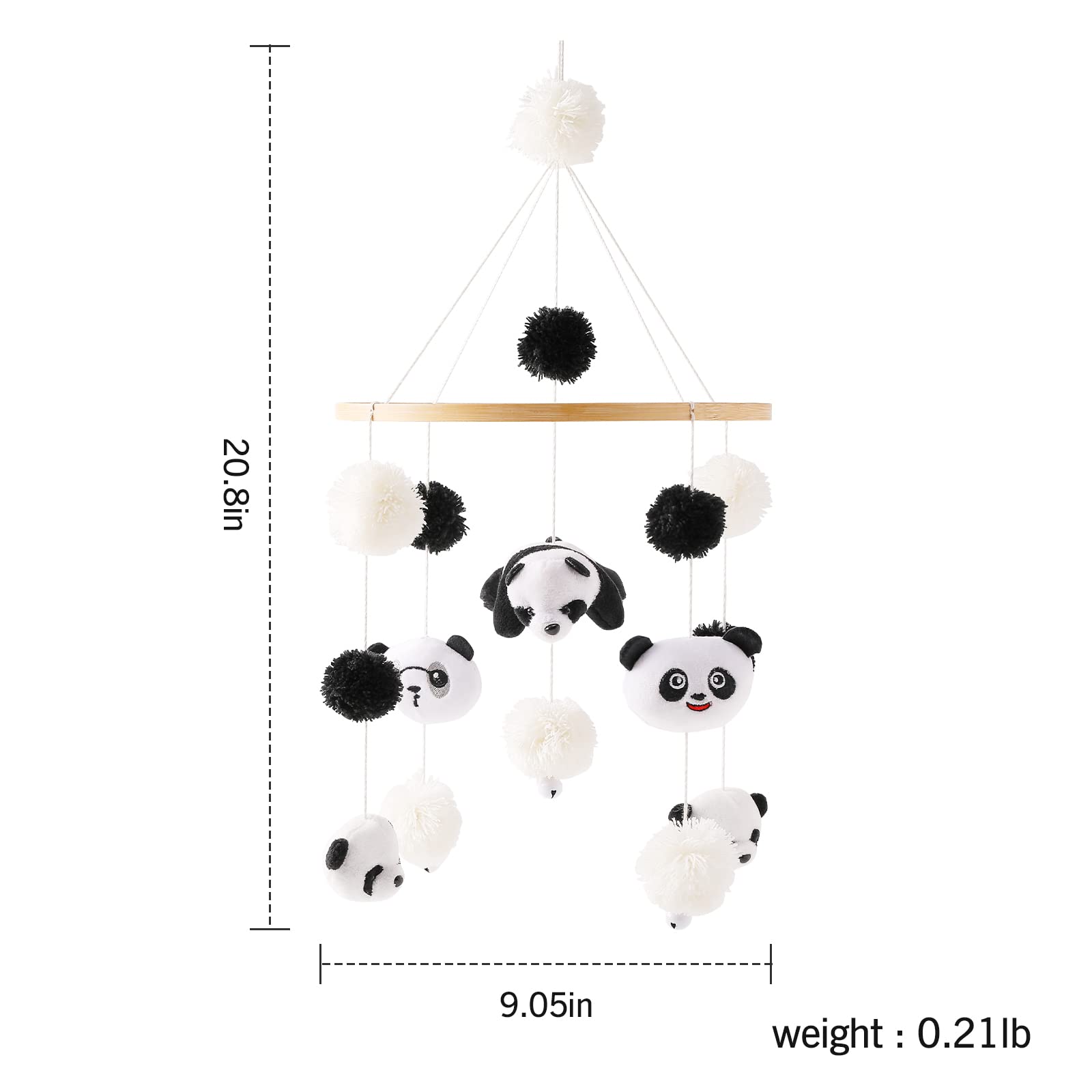 Mamimami Home Nursery decoration Panda Mobile enhances room aesthetic and baby focus