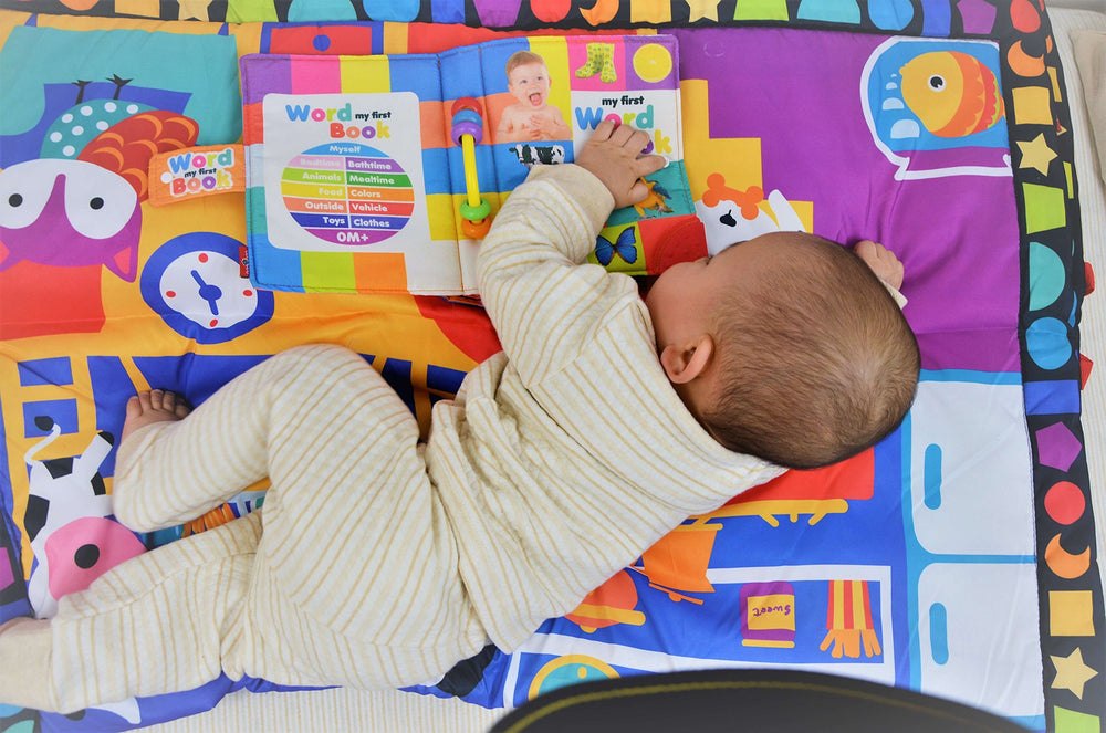 MAMMA Kiddie baby soft activity book compact design fits in small bags for travel.