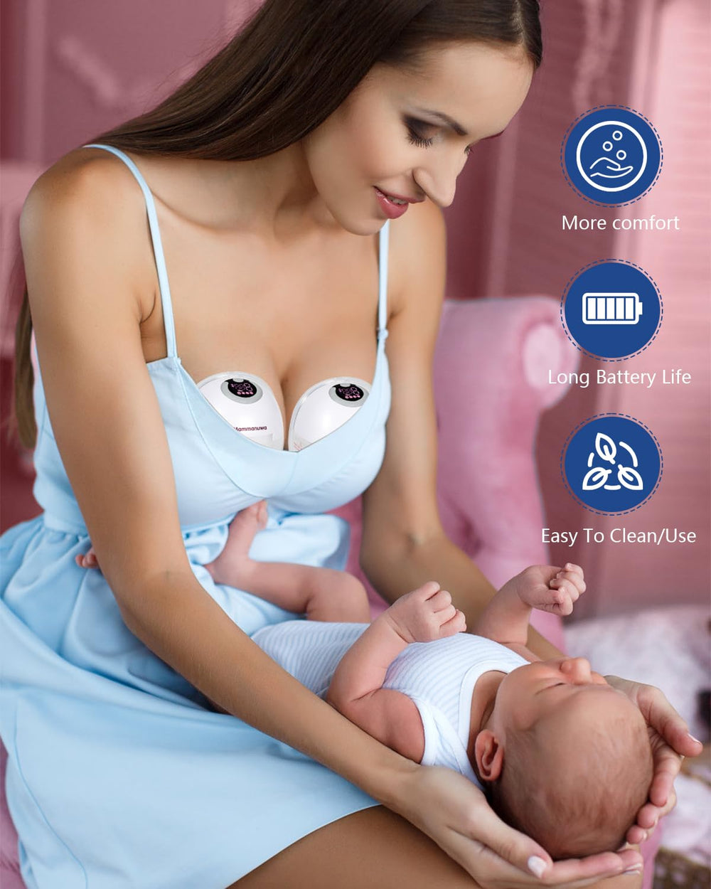 Mammanuwa S32 BPA-free silicone ensures skin-friendly use.