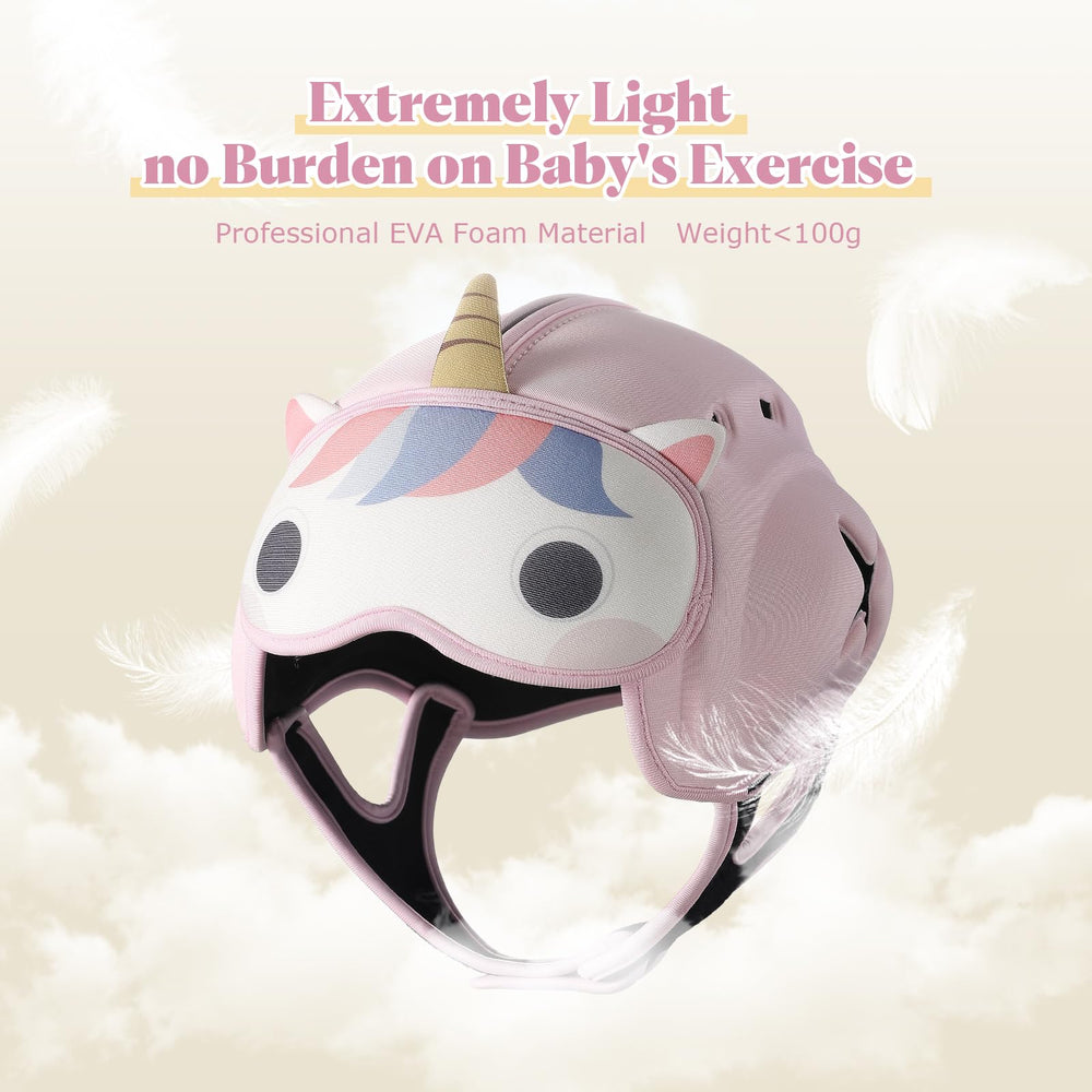 MAMBOBABY Guard unicorn helmet promotes safe exploration with double safety peaks.