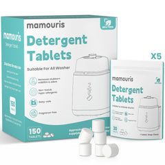 Mamouris 150pcs detergent tablets in box for thorough bottle cleaning
