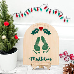 MAMUXI DIY handprint Christmas art for family craft