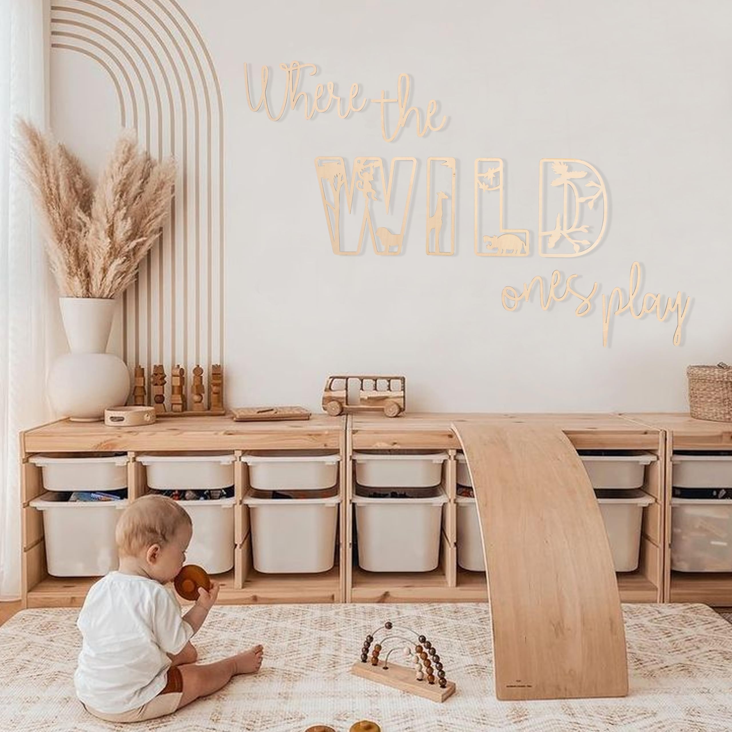 MAMUXI playroom decor sign closeup emphasizes smooth surface and kid-friendly design.