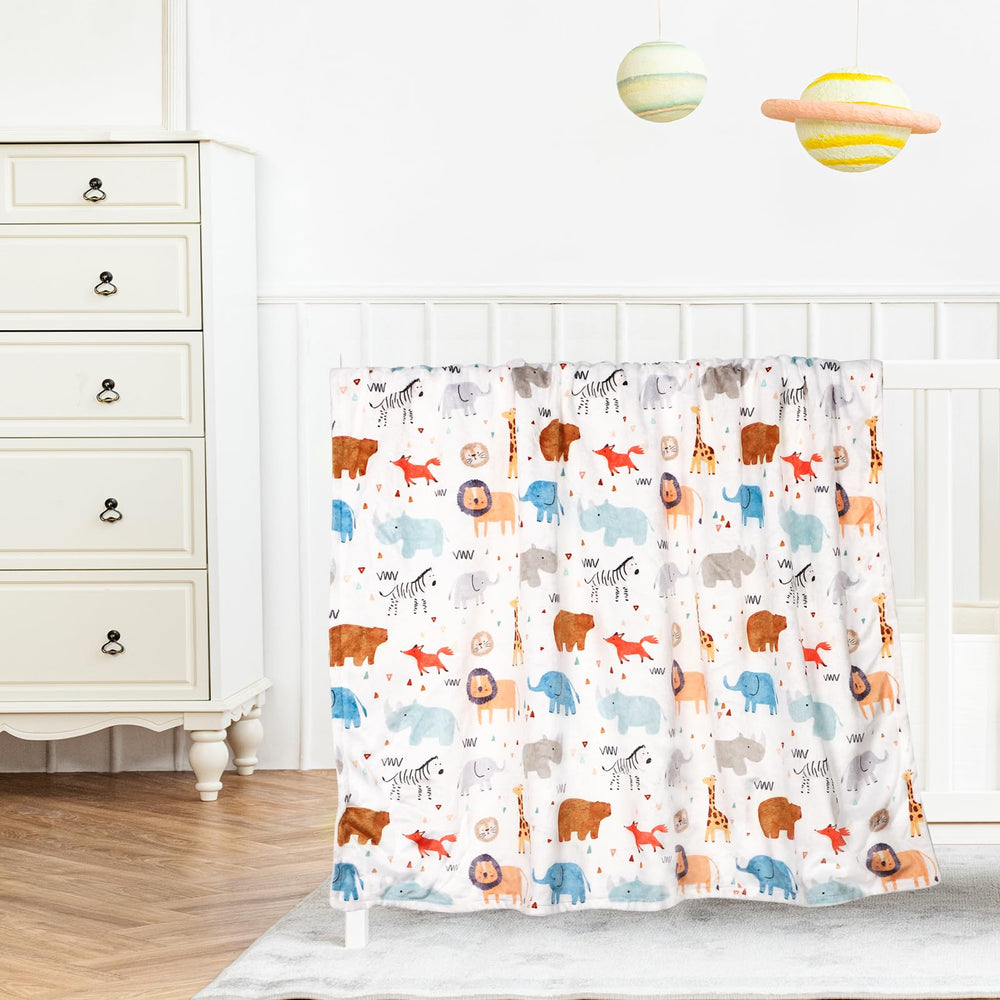 Man Fai Sky baby blanket with colorful soft hues for visual engagement.