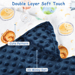 Man Fai Sky baby blanket demonstrating crib and stroller usage.