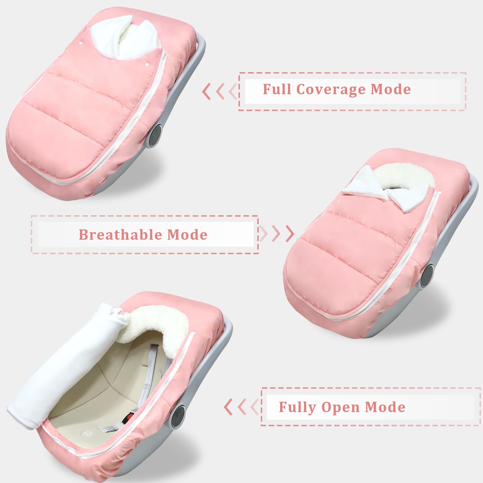 Man Fai Sky fleece-lined interior delivers soft warmth for newborn comfort on errands