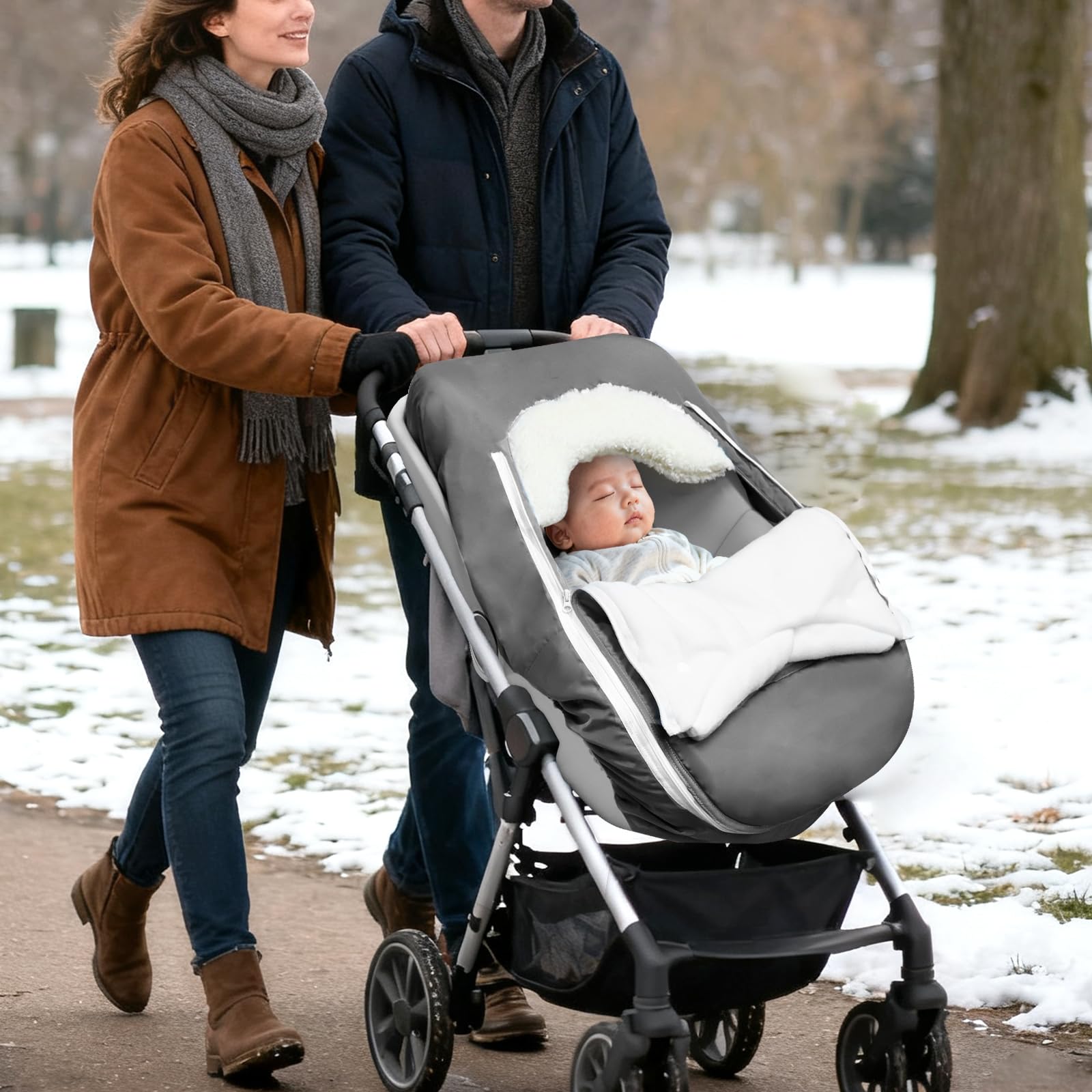 Man Fai Sky newborn gift-ready car seat cover, practical baby accessory.