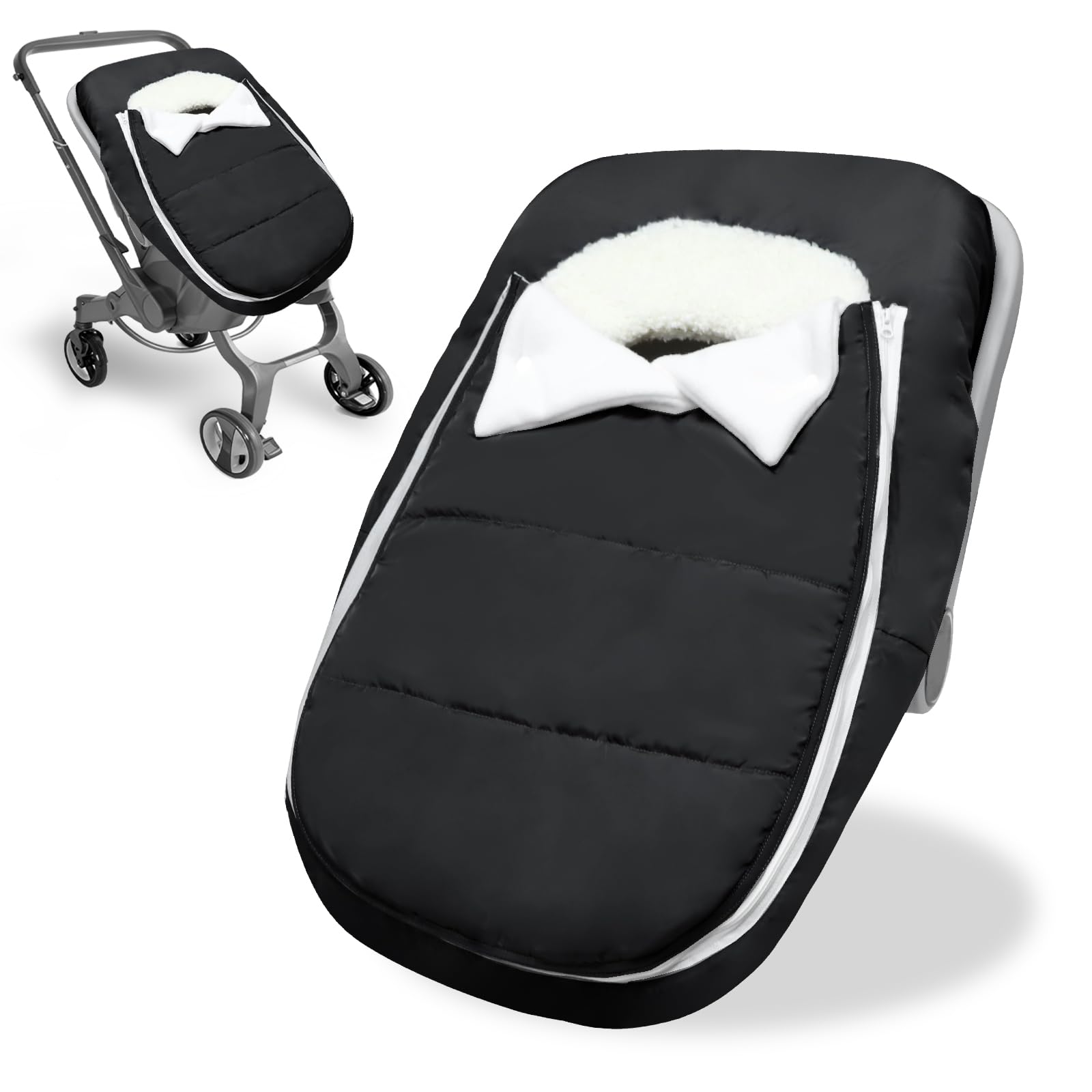 Man Fai Sky windproof outer shell keeps baby warm during windy trips
