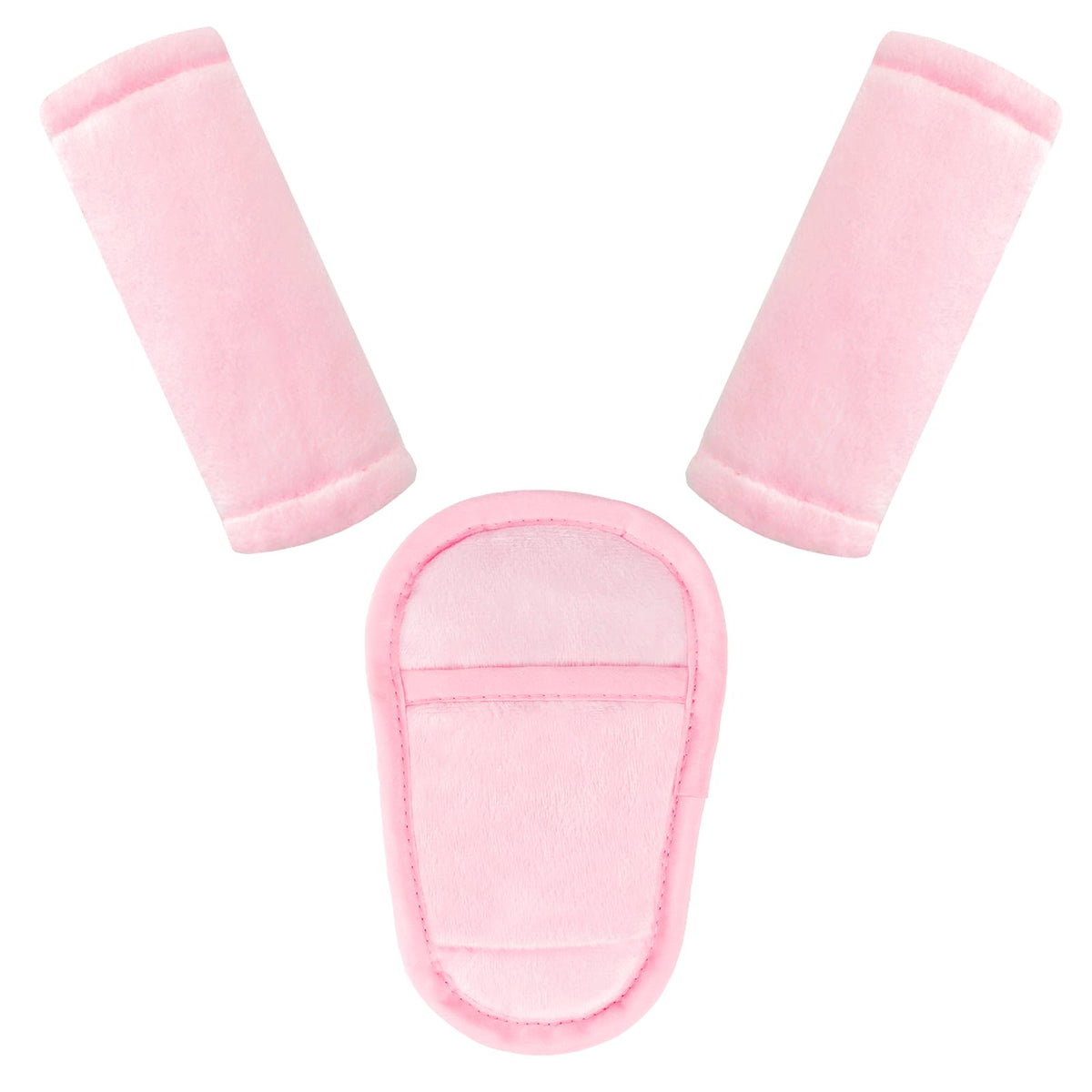 Man Fai Sky car seat strap pads pink 3pc provide soft shoulder comfort on long rides