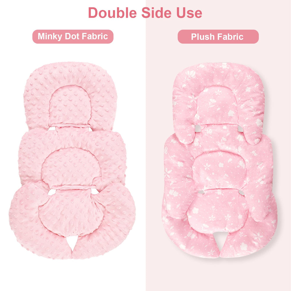 Man Fai Sky infant car seat insert fits car seats, strollers, and rockers with 23.5 by 13.5 dimensions.