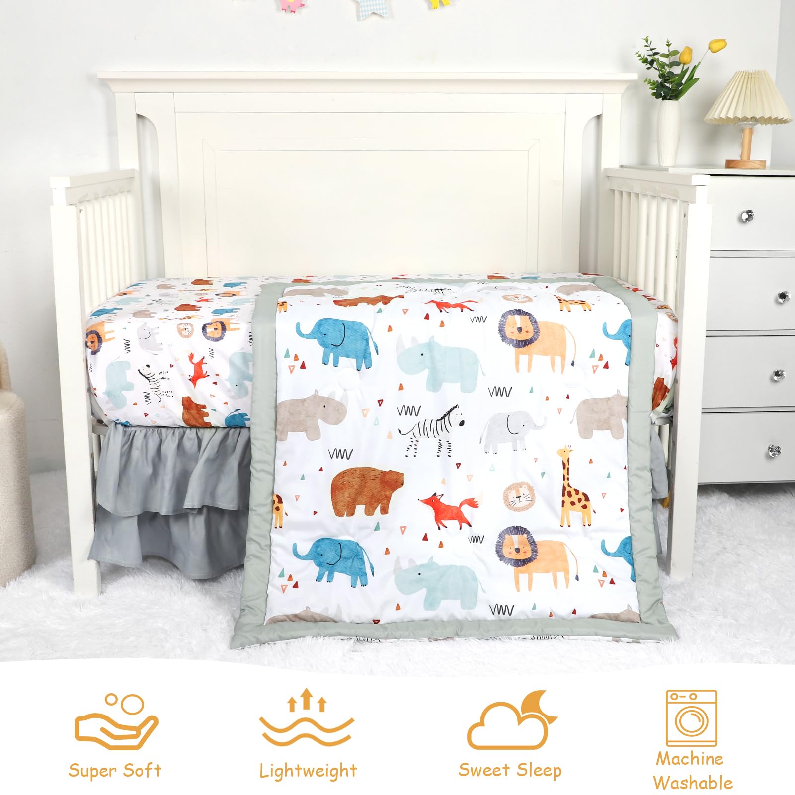 Man Fai Sky crib sheet 52x28 in soft fabric for gentle baby skin