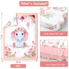 Man Fai Sky elephants crib sheet closeup highlights gentle, skin-friendly fabric for baby sleep