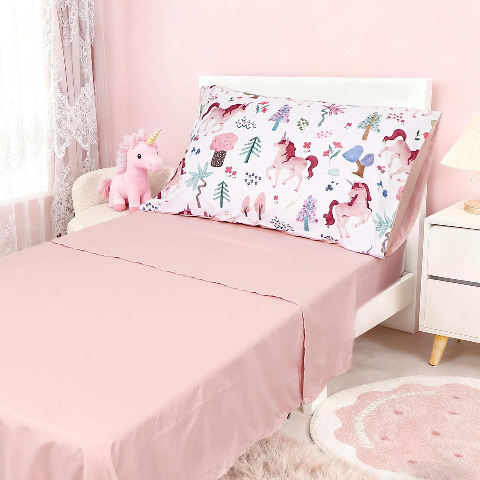 Man Fai Sky flat sheet 60x45—fits standard toddler bed.