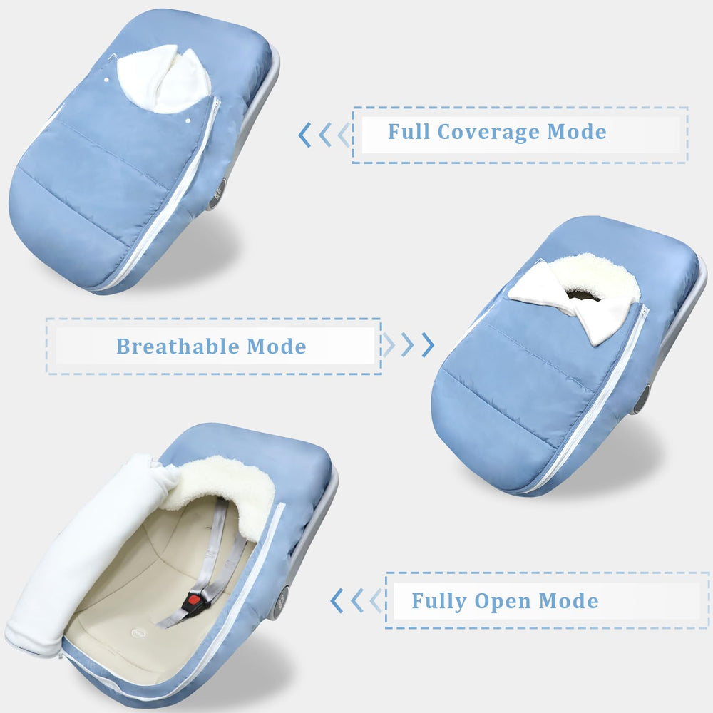 Man Fai Sky inner fleece lining showcases cozy warmth for newborns.