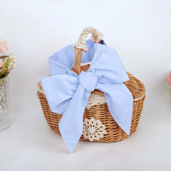 Man Fai Sky newborn swaddle sash blue as photography prop for sessions.