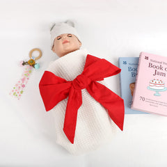 Man Fai Sky soft cotton fabric on newborn swaddle sash for gentle touch