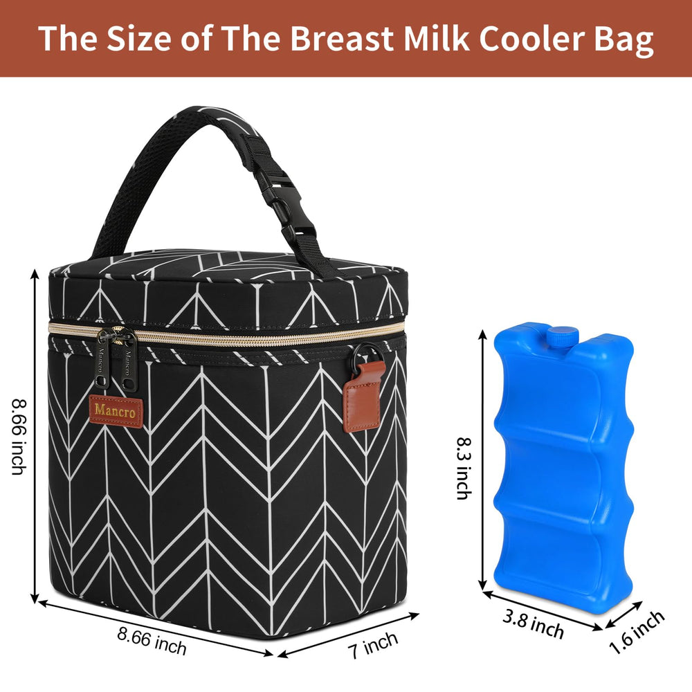 Mancro cooler bag shows interior space with bottles organized for easy access.