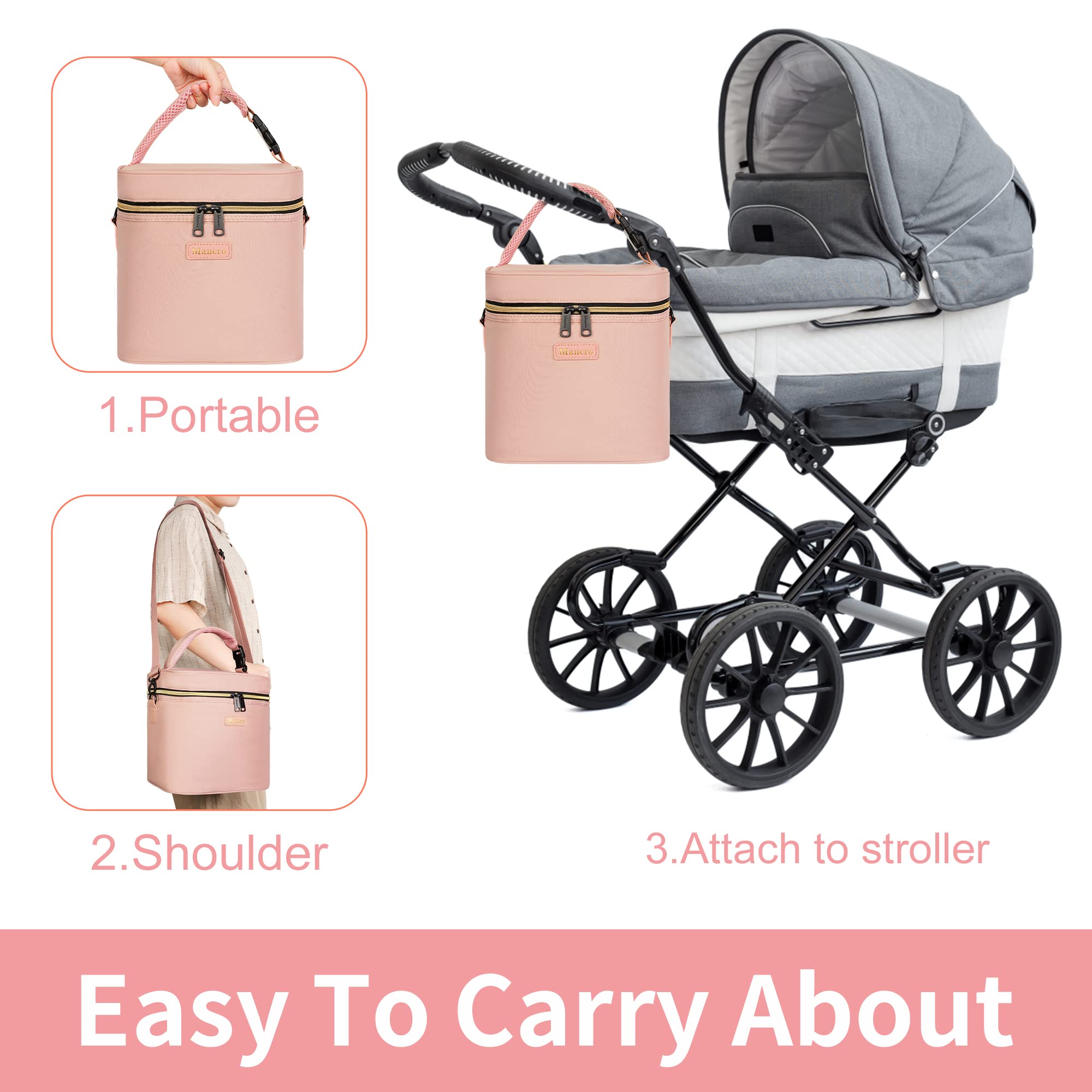 Mancro bag doubles as a lunch bag for daycare or travel