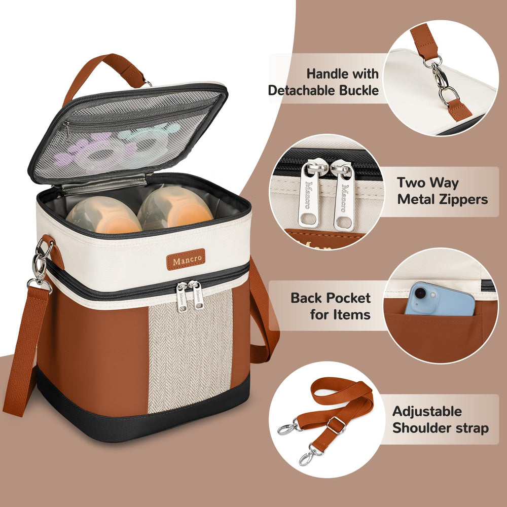 Mancro Shoulder strap enables comfortable hands-free carrying on the go