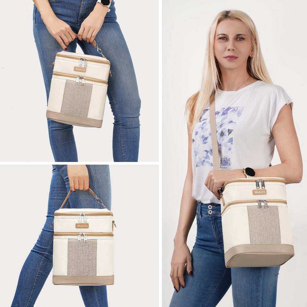 Mancro breastmilk cooler bag adjustable shoulder strap for easy carrying