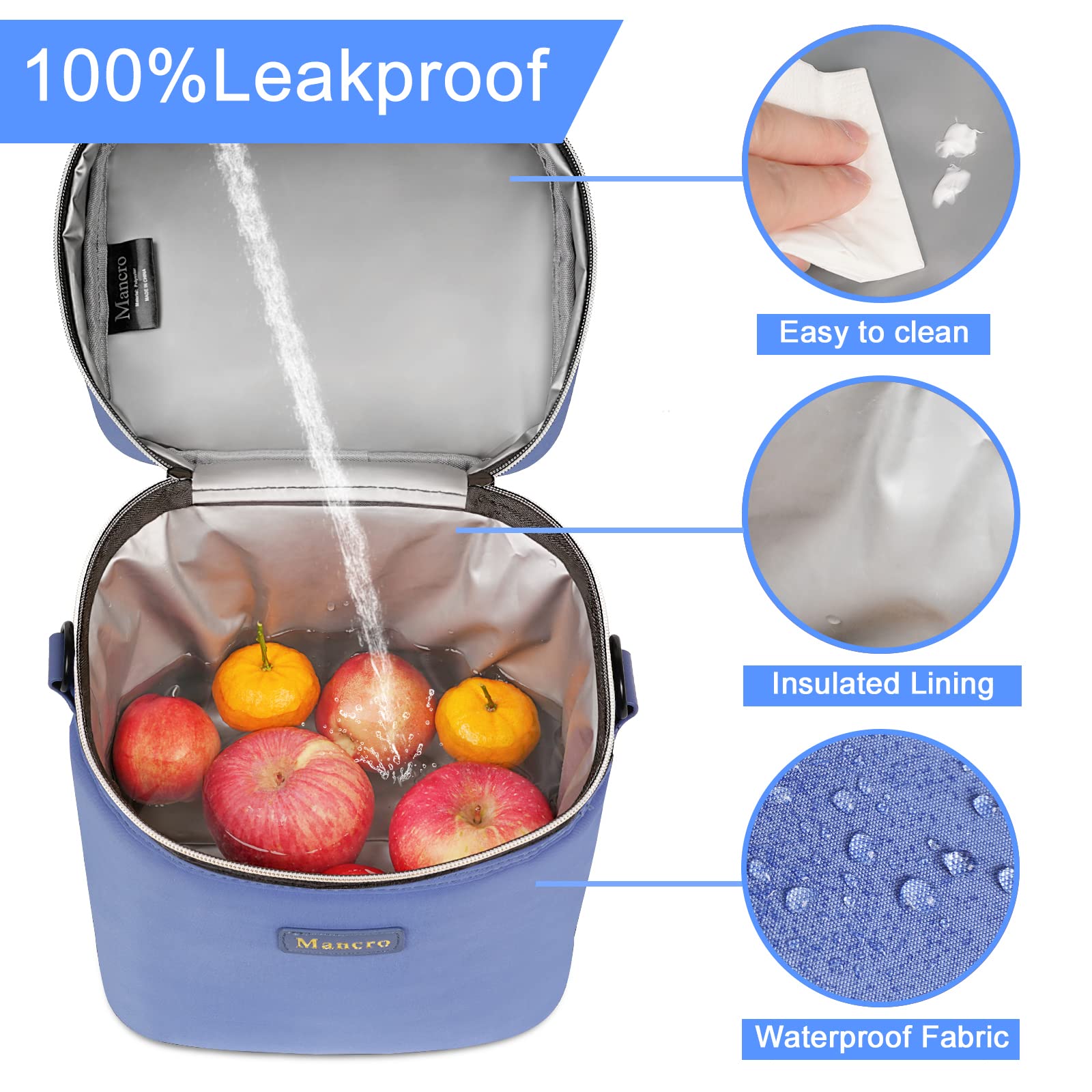 Mancro breastmilk cooler bag with adjustable strap for hands-free carrying