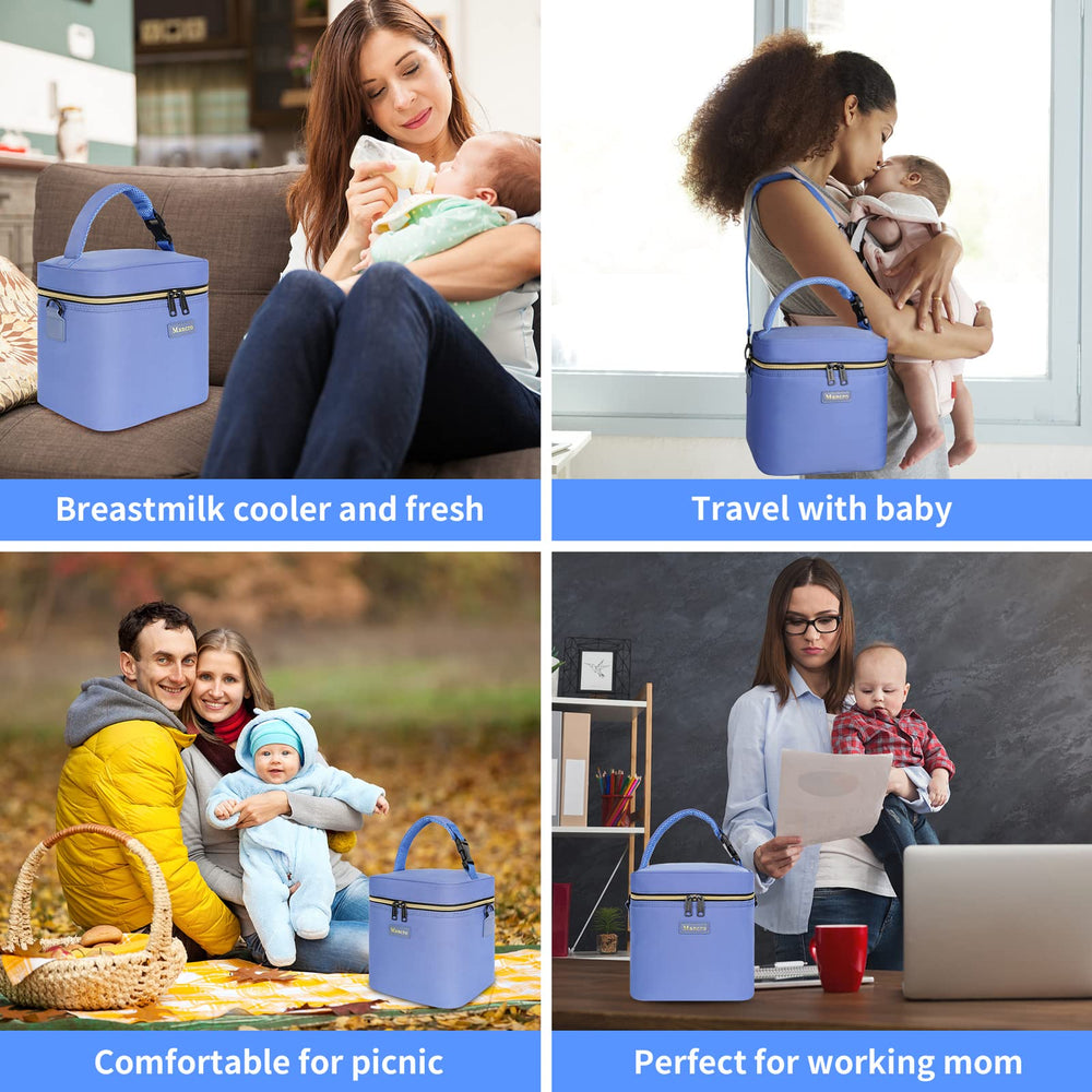Mancro breastmilk cooler bag waterproof material and leak-proof liner for mess-free use
