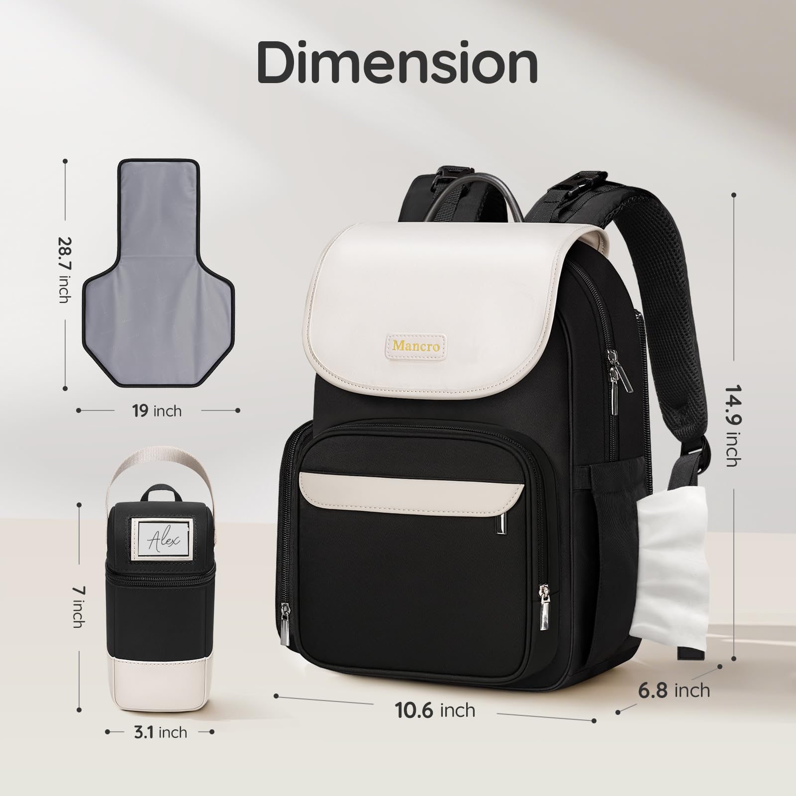 Mancro breathable shoulder straps reduce fatigue during long days out