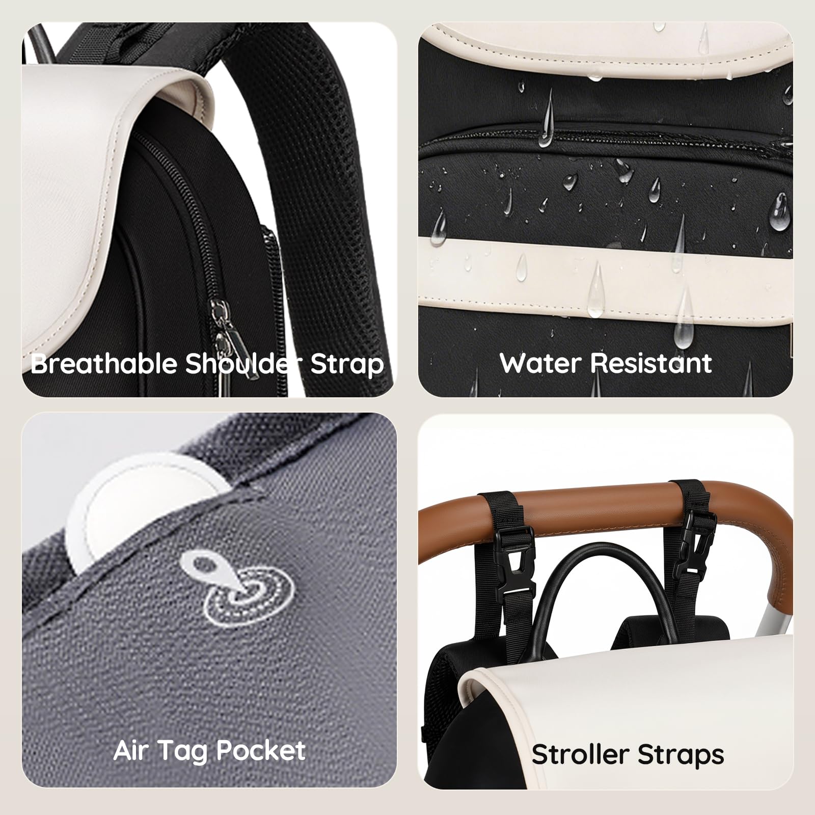 Mancro compact design with multiple pockets helps you stay organized