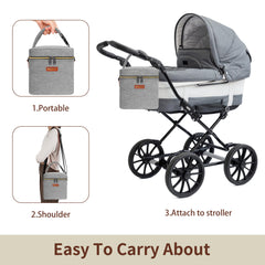 Mancro cooler bag back pocket storage for wipes or keys.