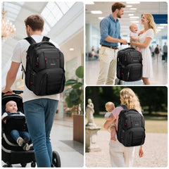 Mancro Dad Diaper Bag Backpack structured silhouette for everyday parent use