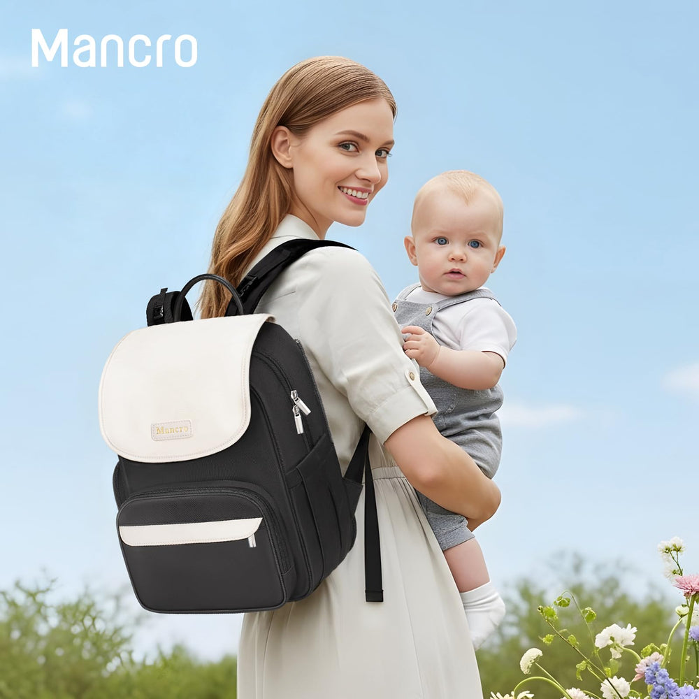 Mancro detachable changing pad ready for quick, one-handed diaper changes