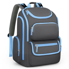 Mancro diaper bag backpack with large main compartment for easy organization on the go.