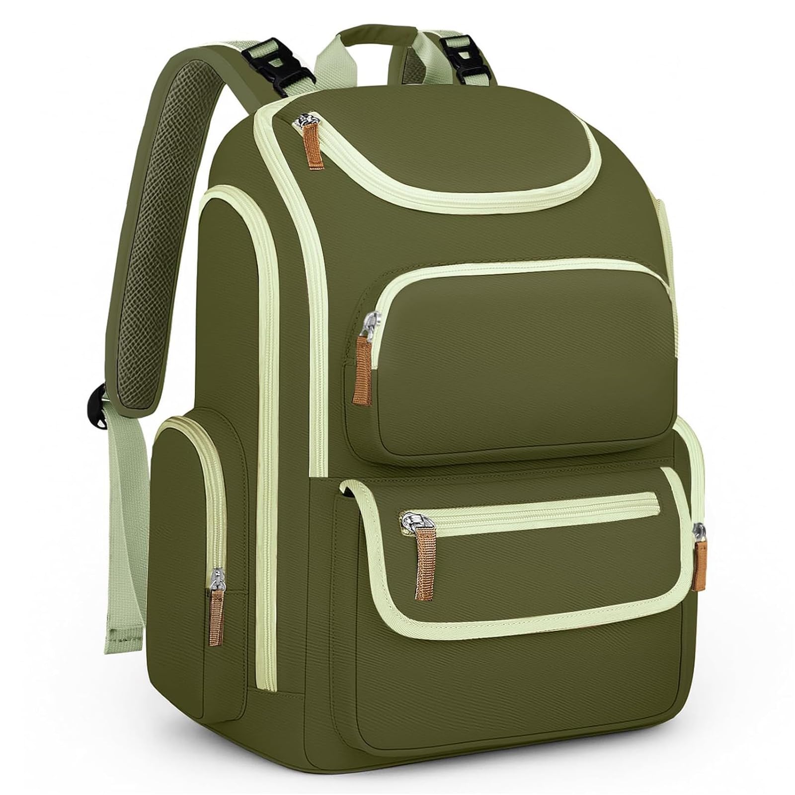 Mancro diaper bag backpack open layout enables quick-access main compartment